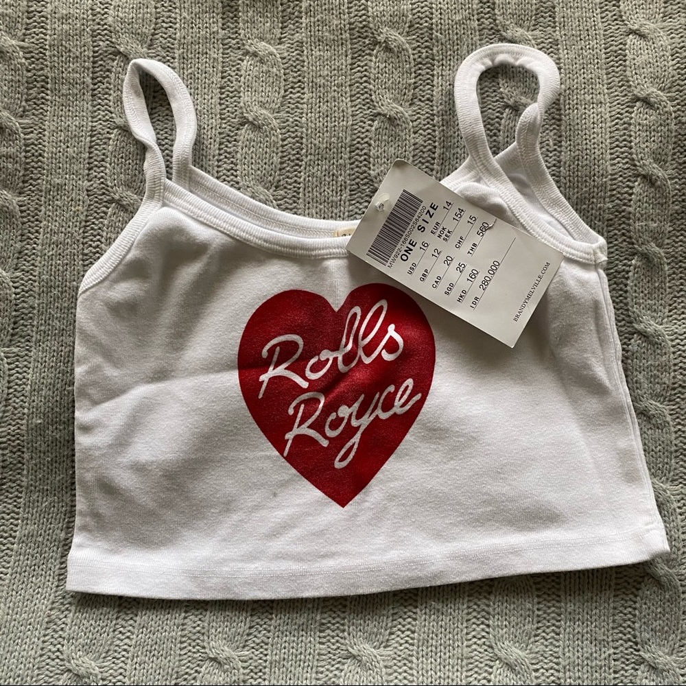 ——SOLD ON DEPOP——BRANDY MELVILLE CROP TANK TOP